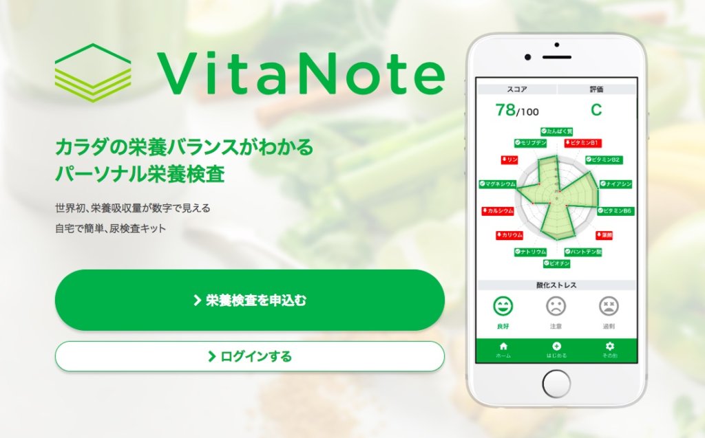 vitanote ビタノート　尿検査　栄養検査　栄養素　成分検査 検査結果　